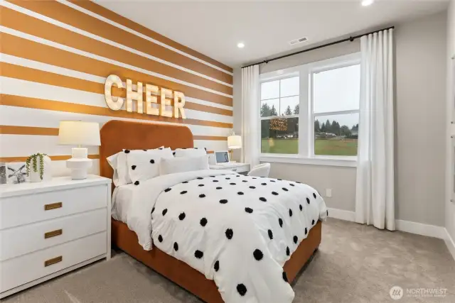 Upstairs Bedroom shown as Guest Suite. Photos are for representational purposes only.  Colors and options may vary.