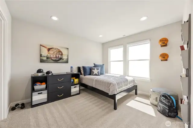 Upstairs bedroom.  Photos are for representational purposes only.  Colors and options may vary.
