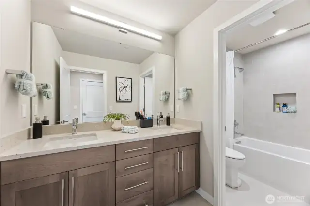 Upstairs bathroom. Photos are for representational purposes only.  Colors and options may vary.