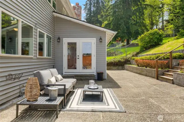Sun drenched patio