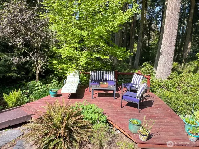 Looking out to the decks