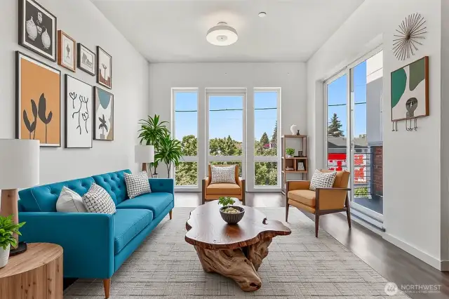 Light & bright Living Area - Virtually Staged