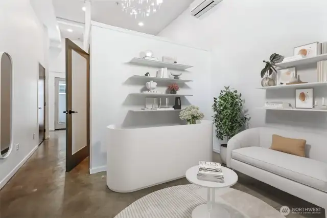 Ground level commercial space - virtually staged