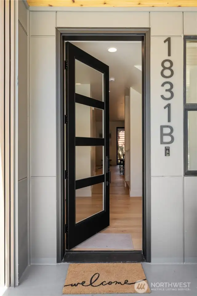 Beautiful glass front door