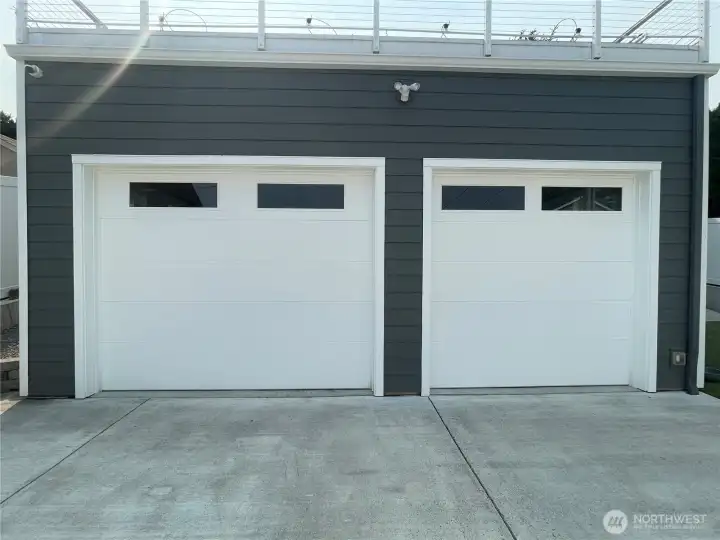 Door 10' wide x 8' high, second door 8' wide x 8' high