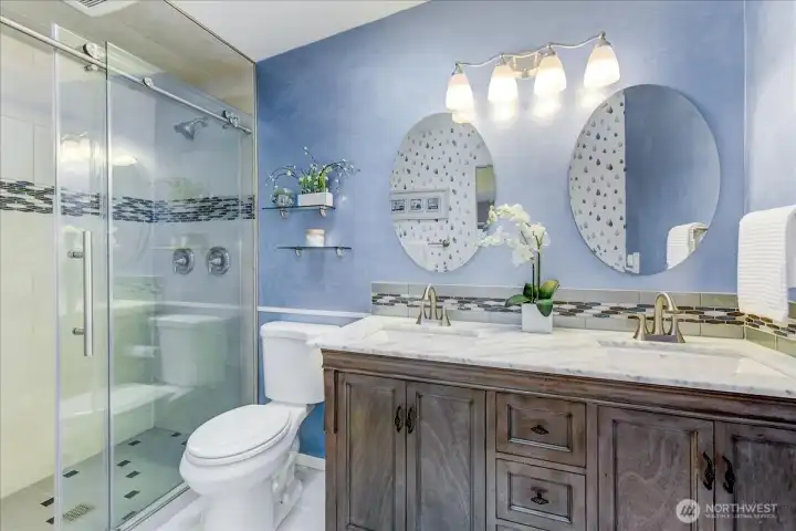 Your Primary Bath with large 3/4 shower off Main Primary Bedroom