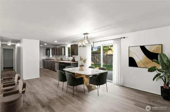 Virtually Staged Dining Room