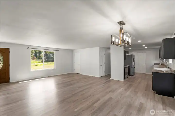 Open layout ideal for everyday living and entertaining.