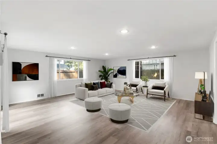 Virtually Staged Family Room