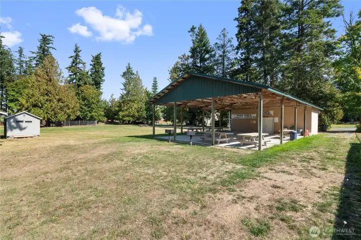 Community Park with large covered area for events