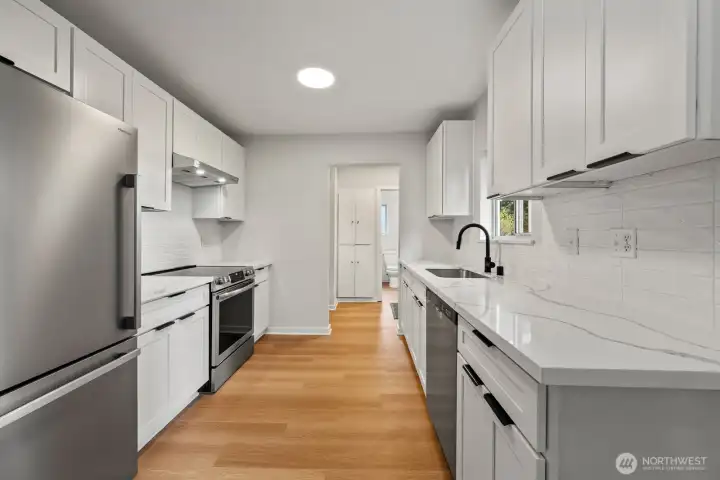 Kitchen, View From Living Room