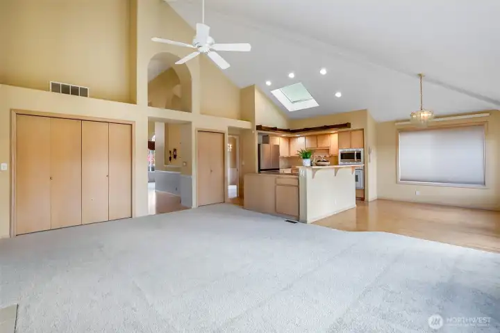 Kitchen open the light filled family room