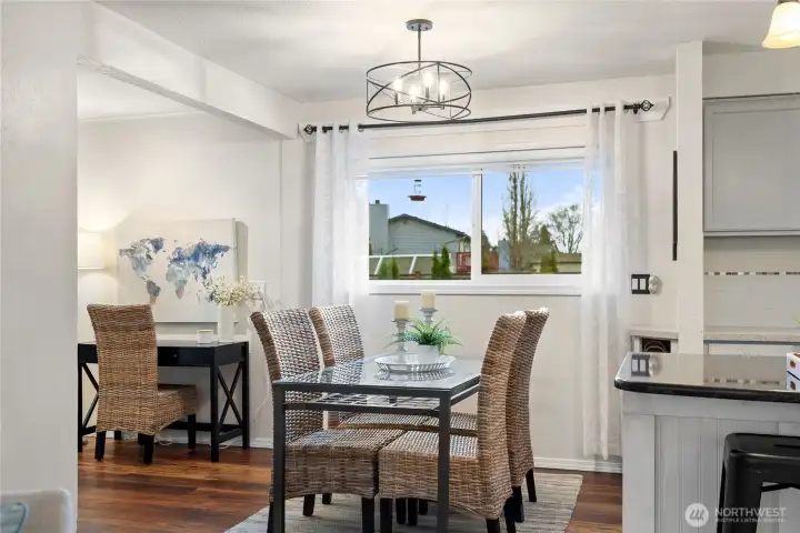 Dining room just off the kitchen.