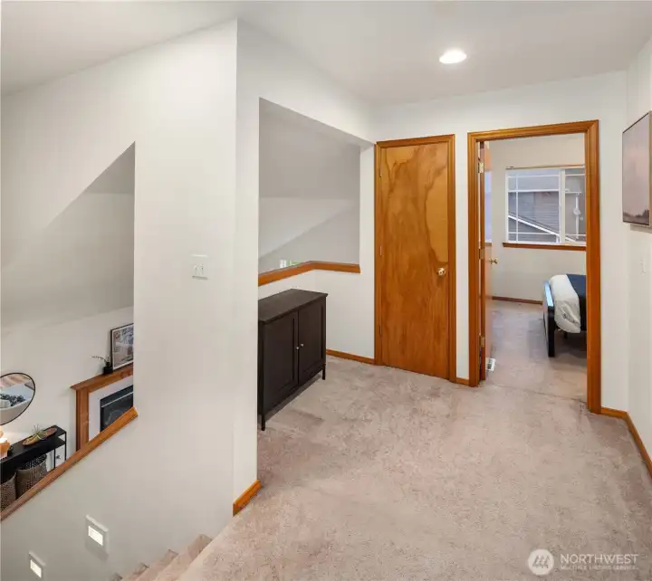 Loft space located upstairs.