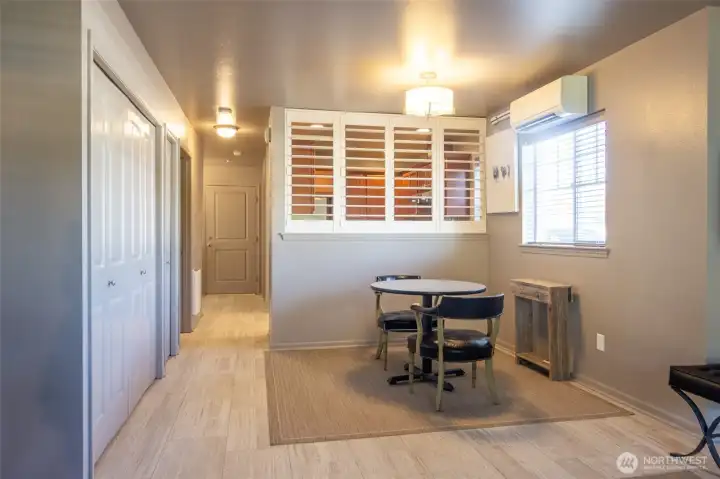 Open concept floor plan makes it easy to entertain guests.