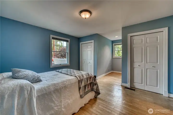 Upstairs level 2 is another bedroom with double closets and view of Kingston harbor.