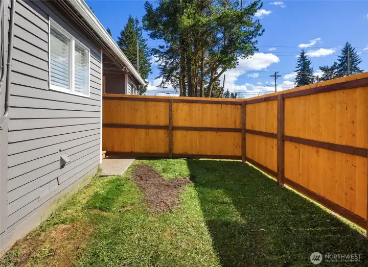 Fully Fenced Backyard Fully Fenced Backyard