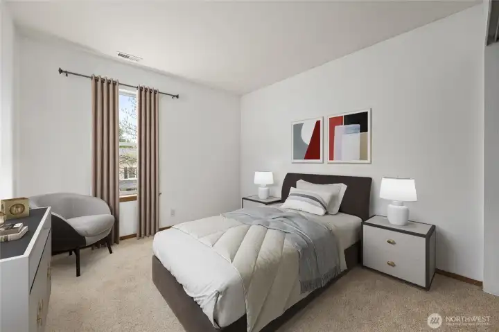 Virtual staging of bedroom #3