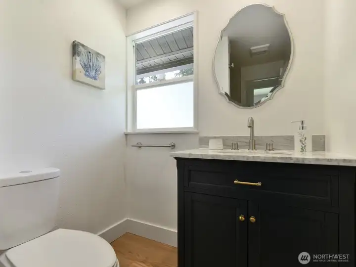 Bathroom  Two...showcasing elegant fixtures