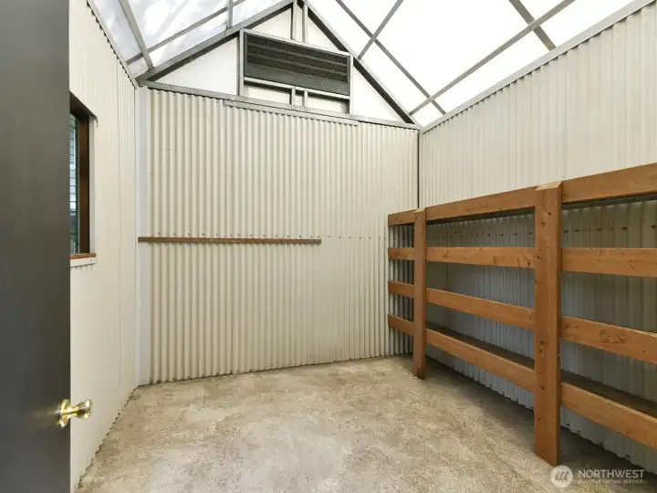 Inside of Shed or greenhouse