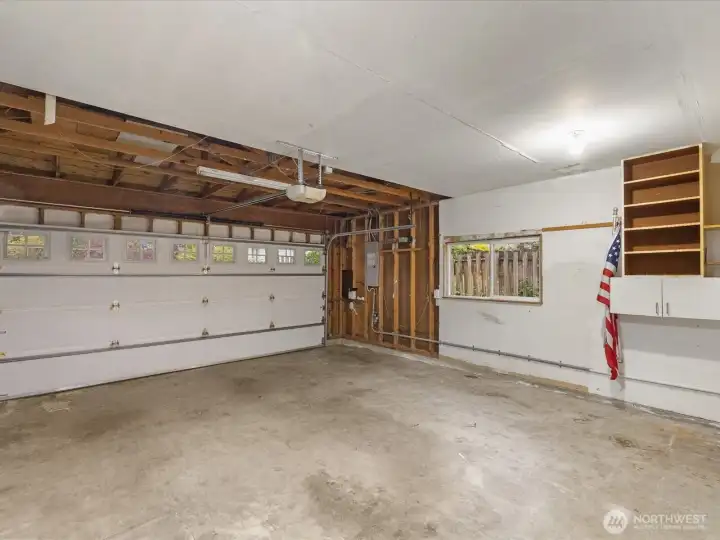 two car attached garage.