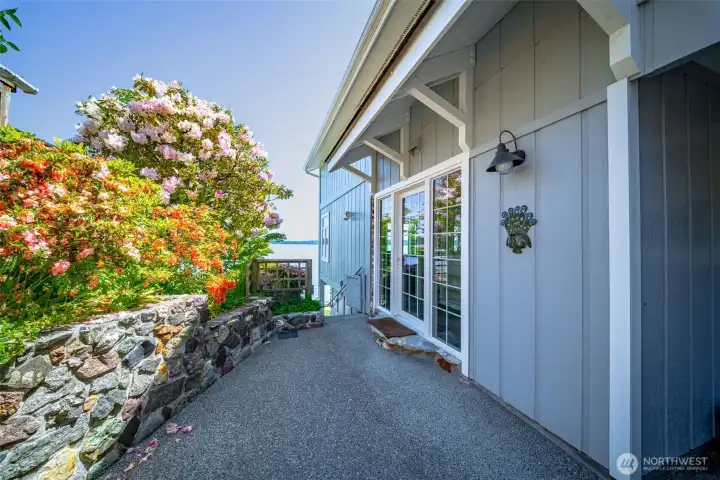 Beautiful stonework throughout the property is added charm