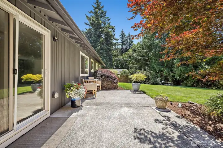 Large back patio off the slider has room for all your outdoor funiture and BBQ!