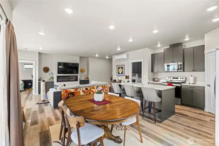 Plenty of space for a dining area!