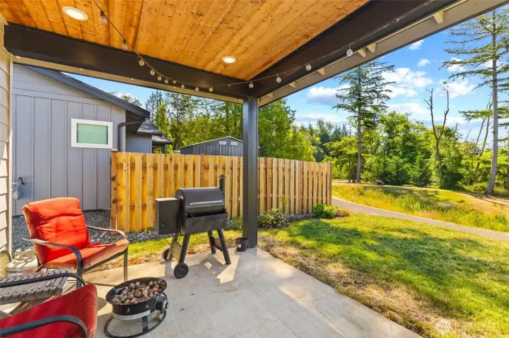 Back patio.