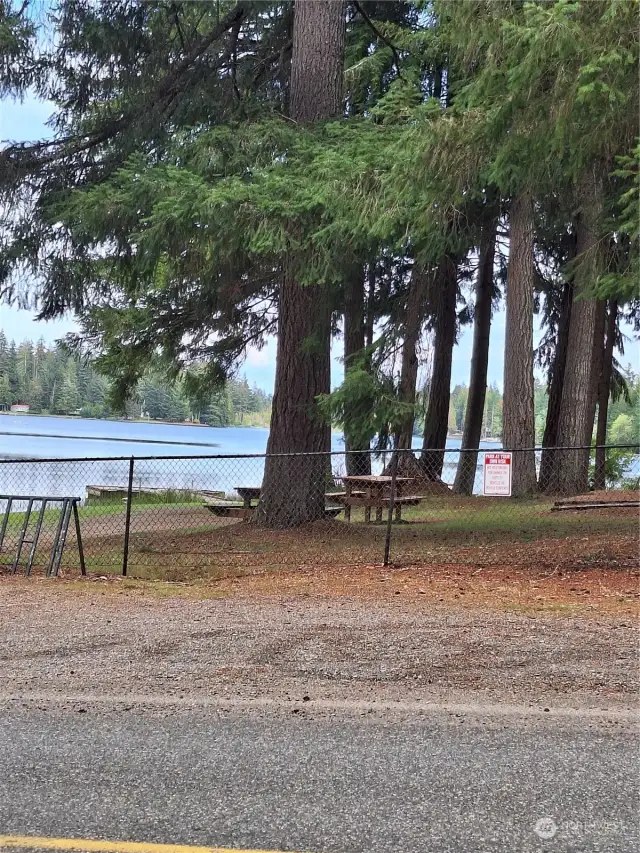 Picnic area and beach