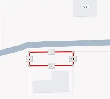 Parcel right in front of existing house.