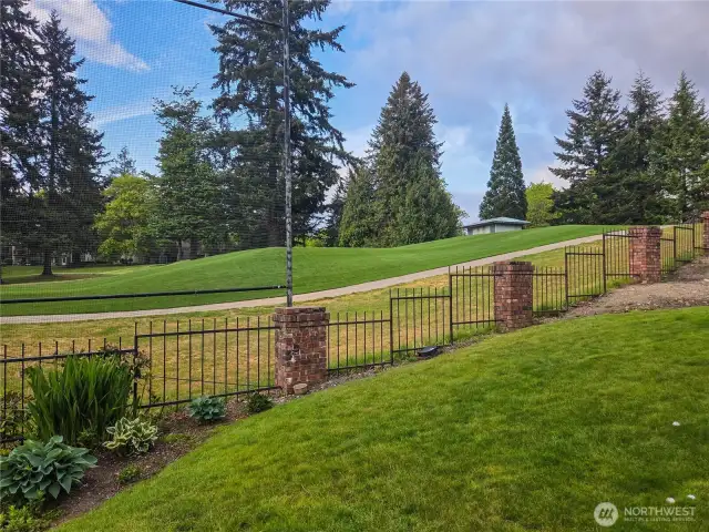 Lovely grounds maintained by the HOA and included in the monthly dues.