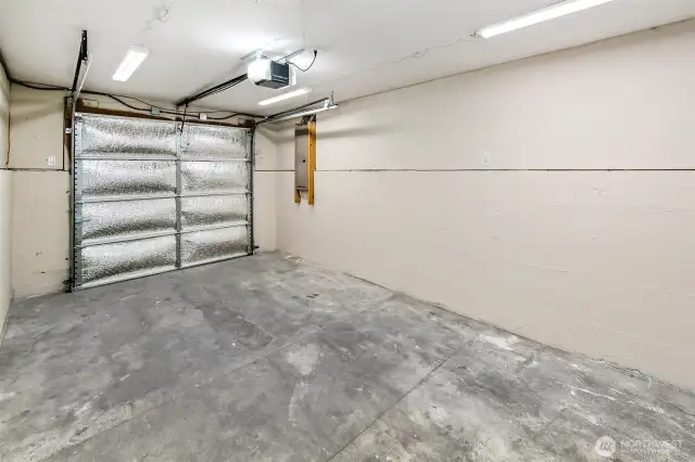 Garage accessed from lower level.