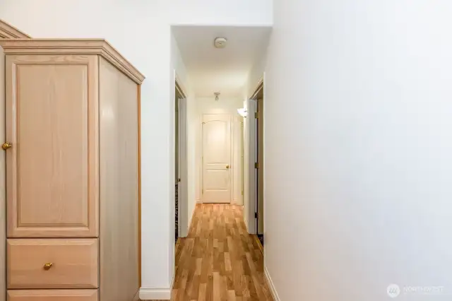 Hallway to bedrooms and bathrooms.