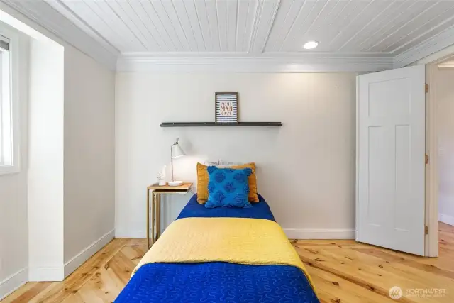 Third bedroom on upper level.  Note the beautiful ceiling detail!