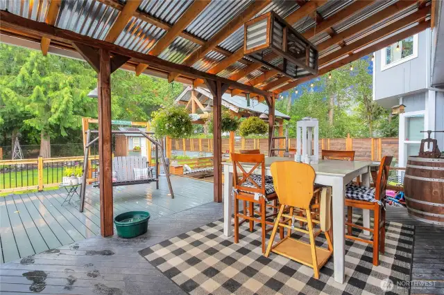 Covered entertaining space