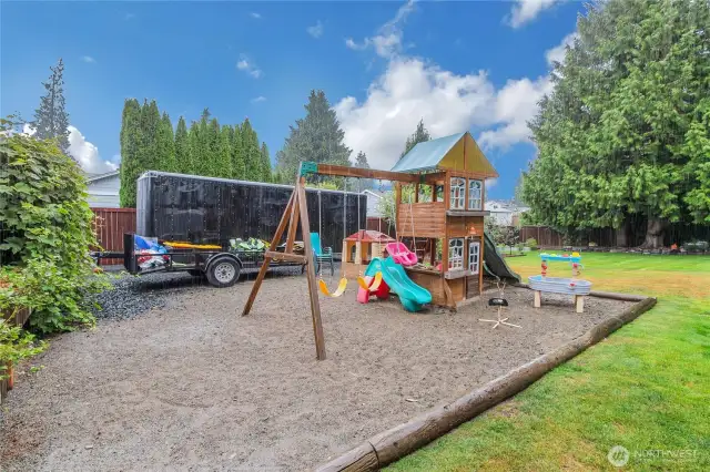 Play area and RV parking
