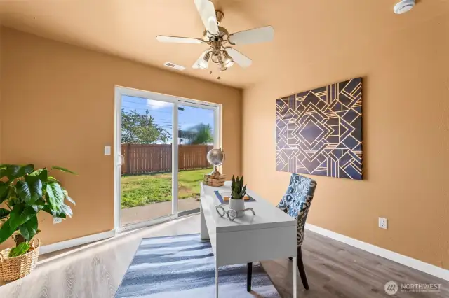 Great bonus space for your home offics or gym.