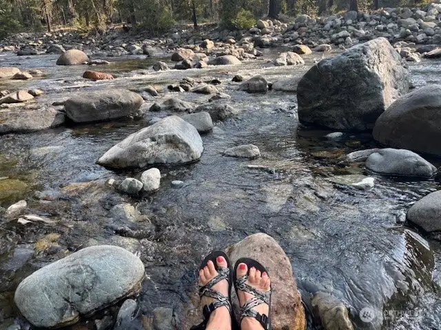 Nothing quite like dipping your toes in the river!