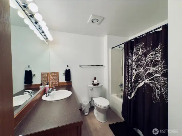 Main full bathroom, new flooring
