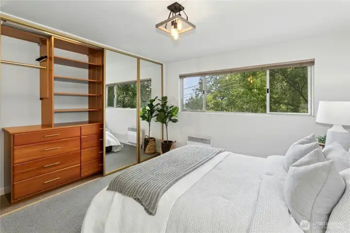 Primary suite with custom closet
