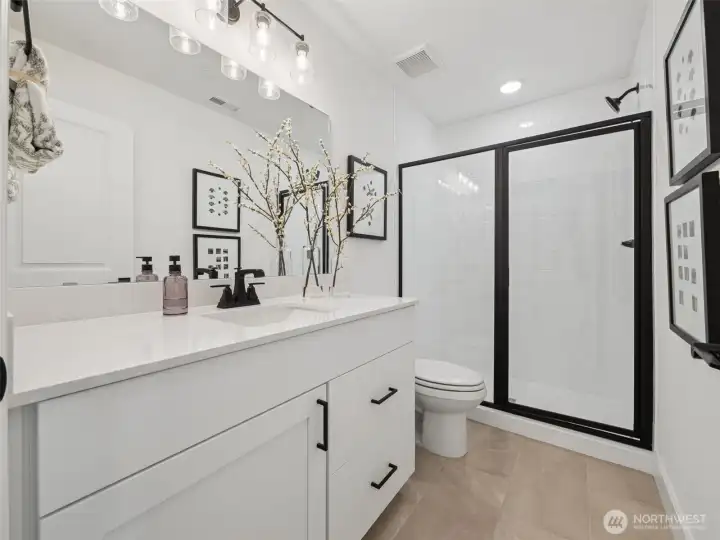3/4 bath on first floor