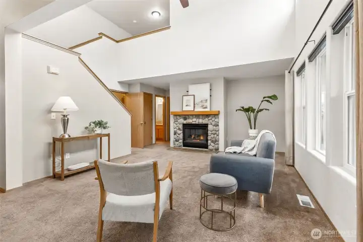 Living Room with Gas Fireplace