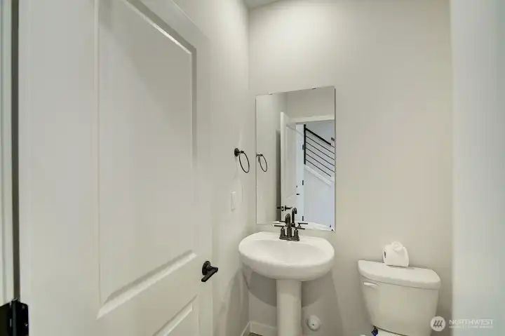 Powder room perfect for guests
