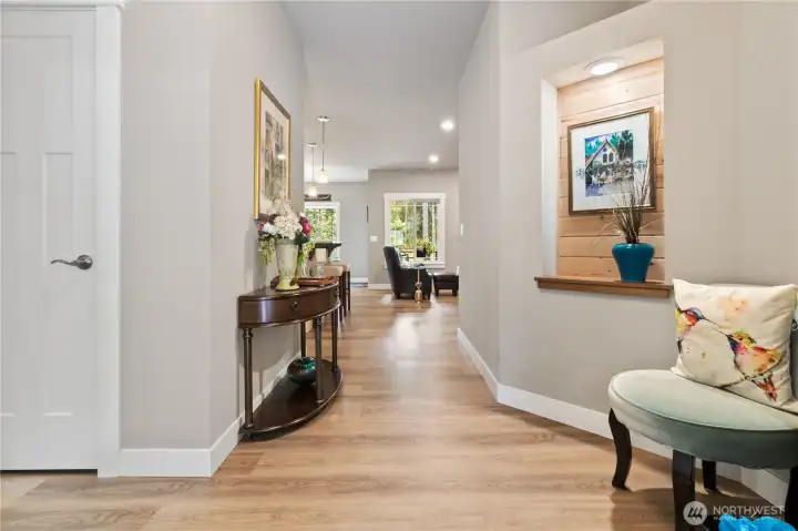 Entry way greets you with grace and style