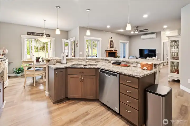 Kitchen that is made for entertaining.
