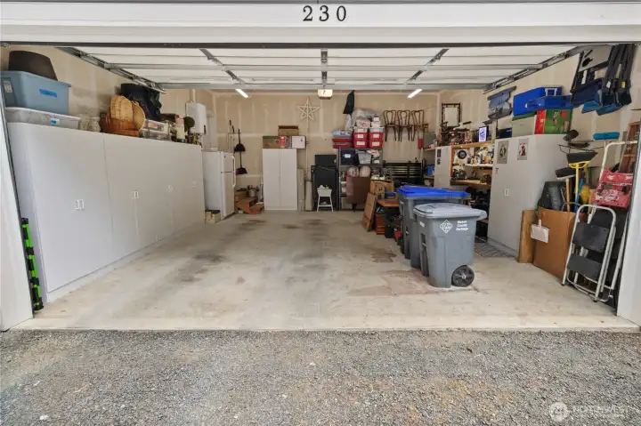 Garage that is ready for your next project.  Clean and well cared for.