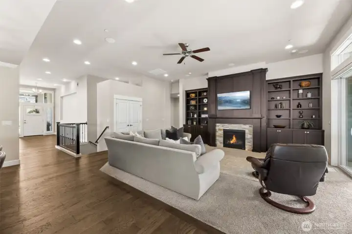 Soaring 12' ceilings give the entire main floor a grand feel