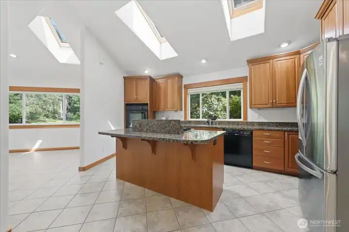 What amazing things will you cook up in this kitchen that looks out to the living area.