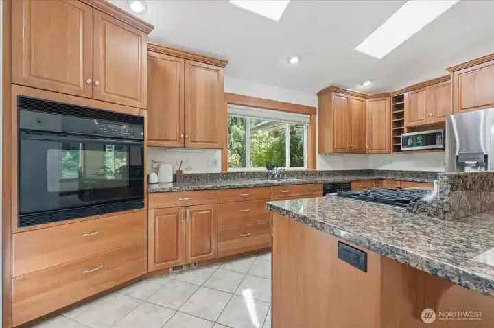 Wall oven in addition to the stove.
